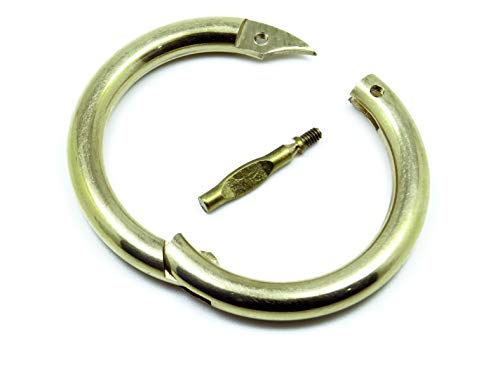 Отлично пръстен за Бичи носа 2,5 + Спирала Месингови Ветеринарни Инструменти за едър рогат добитък (1)