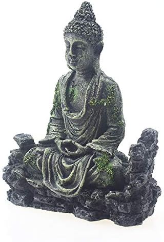 RunXF 6,5/6,2 инча(ите) Декорации За Аквариум Кутия За Влечуги Древните Буда за Медитация и Индийски Статуя на
