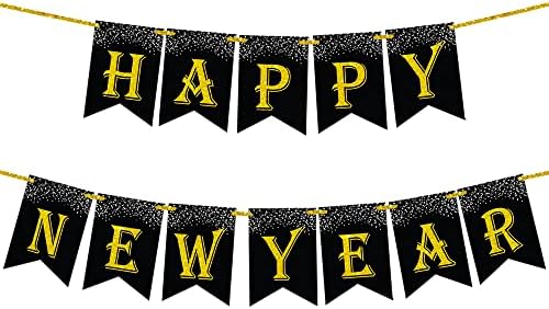 Блестящ Банер честита Нова Година 2023-10 Фута | 2023 Знак за бижута честита Нова година | нова година знак за бижута