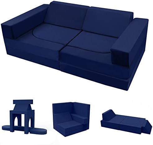 MeMoreCool Детски диван-канапе от 10 теми, Модулни Детски диван за игри стая, Разтегателен диван, Игри диван за момичета