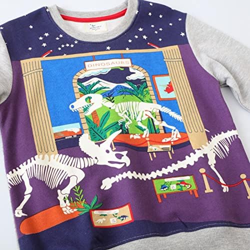 Тениски с Динозаври За малки момчета, Топ За Деца, Тениска с Динозавром Рекс, Дрехи с американския флаг, Тениска