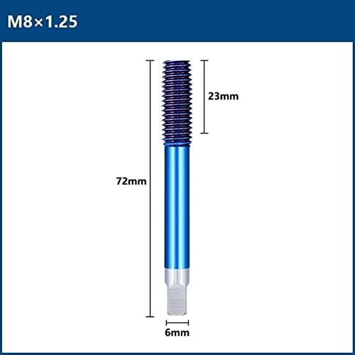 Батерии за отливане-машини SHARRB без канали M2-M12 С конец със синьо покритие, Метрични кранове за пробиване, Екструзия кранове 1 бр. (Цвят: M8x1,25)
