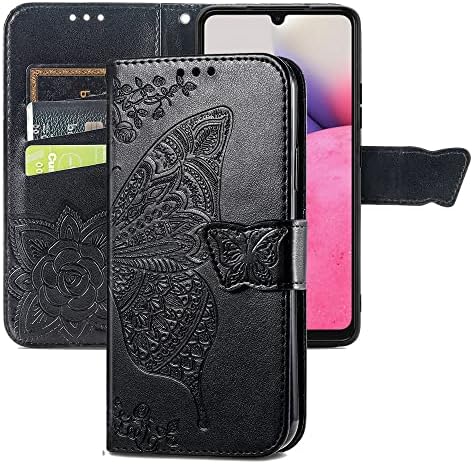 Asdsinfor Samsung A04E Чанта-Портфейл Премиум-клас Изкуствена кожа с Държач за карти, Стойка, Магнитна Противоударной