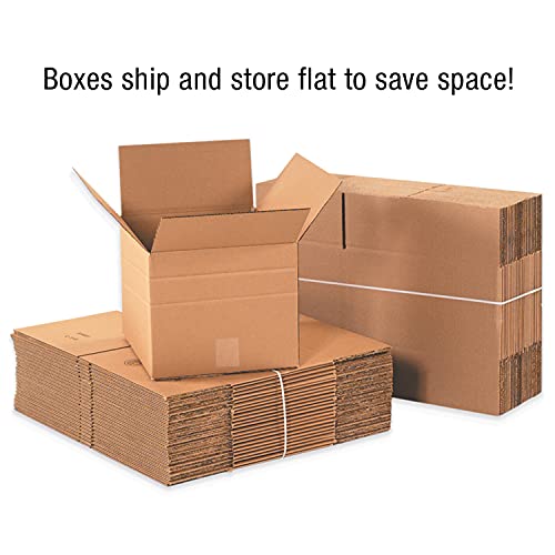 BOX USA 25 Опаковки, Кашони от велпапе с различна дълбочина, 12 L x 12 W x 8 H, Изработка, Доставка, Опаковане и преместване