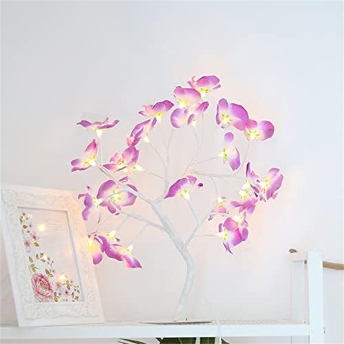 Gmjay Phalaenopsis Дърво Светлини Изкуствена Орхидея Настолна Лампа Цвете Led Лампа, За Декорация На Дома