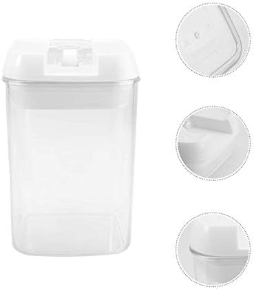 DOITOOL 1 бр. пластмасови резервоара за съхранение на зърно за закуски кухненски запечатани банка за хранене (прозрачен) Практичните кухненски съдове