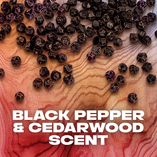 Дезодорант-спрей за тяло AXE за дълготрайна защита от миризмата, Мъжки Дезодорант Essence Black Pepper & Cedarwood без алуминий, 4 унция (опаковка от 4 броя)