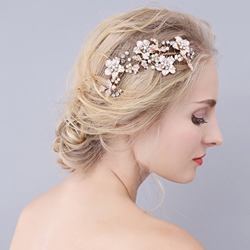 Гребен за коса от златен сплав с кристали Snowskite за сватба, абитуриентски бал, рожден Ден