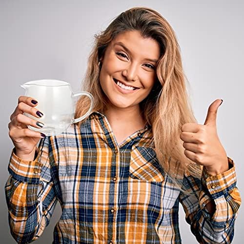 DOITOOL Чаши за Еспресо Прозрачна утайка от Чаша Кана За Сметана От Прозрачно Стъкло Кана за подаване на чай с Мляко И