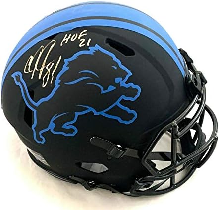 Кэлвин Джонсън Копито, Подписано Автентичен каска Lions Fs Eclipse Jsa Coa - Каски NFL с автограф