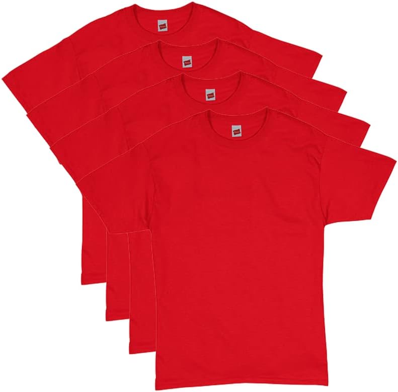 Набор от мъжките тениски Hanes Essentials, Мъжки ризи с къс ръкав, Памучни тениски с кръгло деколте за мъже, Набор