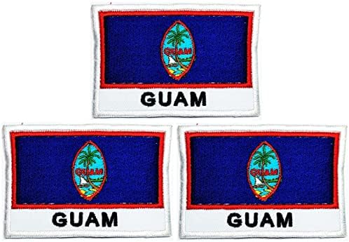Kleenplus 3 бр., 1,7X2,6 инча. Нашивка с флага на страната Гуам ленти с националния флаг за костюм със собствените