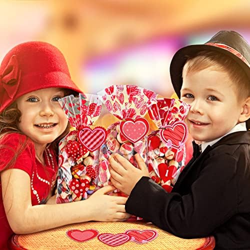 180 БР. Подаръчни опаковки от Целофан за Свети Валентин, Обемни Прозрачни Бонбони, Лакомства с подарочными карти