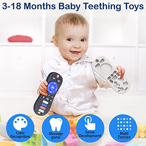 Силиконов детски Прорезыватель Whisary, Играчки за никнене на млечни зъби с форма на дистанционно Управление с щипка