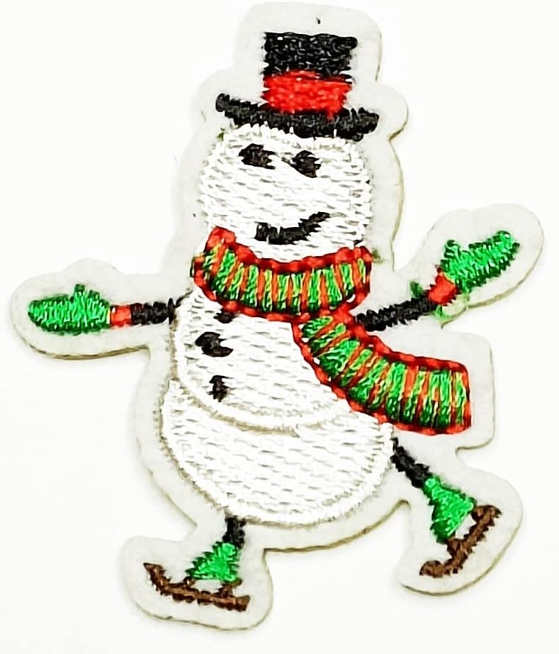 Kleenplus 3 бр. Мини-сладък малък снежен човек, пришитый желязо, бродирани ленти, Коледна рисунка, детска стикер,