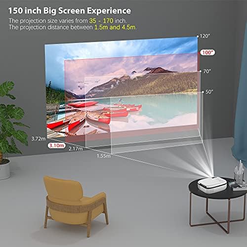 XDCHLK New Tech 5G Мини проектор TD92 с вградена 720P проектор за смартфон с 1080P Видео за 3D домашно кино, Преносими Проектора (Размер: базова версия)