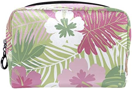 TBOUOBT Косметичка за Жени, козметични чанти, Голям Чанта за Тоалетни Принадлежности, Пътен Подарък, Хавайски Розови Цветни