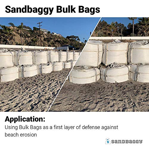 Обемна торба с пясък FIBC | 35 L x 35 W x 50 инча височина | Големи торби с пясък, Супер Sack | Торба индустриален клас с капацитет до 3000 паунда или 45 куб. фута | Отговаря на изискв