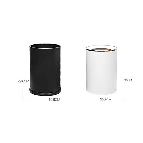Кофа за боклук SKIMT за баня Пластмасово кошче за Боклук с Пномпенем за Боклук кофи за баня, кухня, офис (Бяло) (Цвят: B)