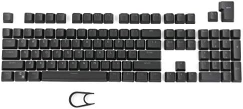 Черно Набор от клавиатури кепета PBT със 104 Клавиша Double Shot с подсветка за Механична Клавиатура с Клавиши Съемником