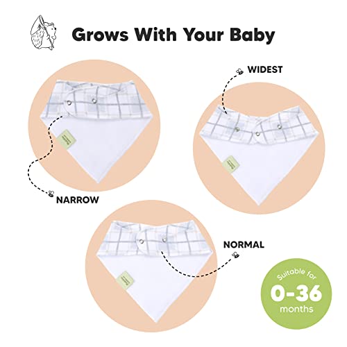 KeaBabies 8 Опаковки, органични бебешки слюнявчиков-bandhan и 8 опаковки, органични бебешки нагрудников за момичета и момчета - Стилни Лигавници-кърпи Унисекс - Бебешки Лига