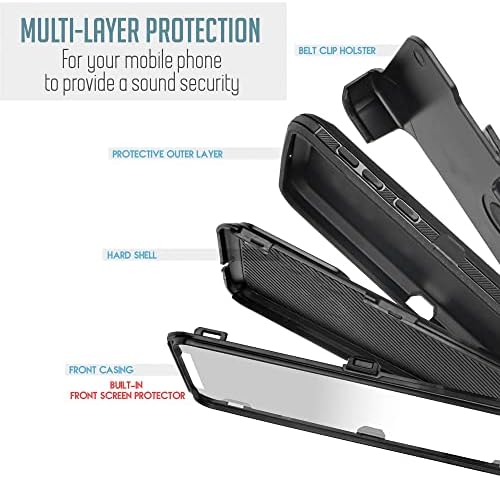 6-goodeals 6goodeals Вграден Защитен калъф за Samsung A03 Основната, кобур за колан, Отточна тръба на шарнирна връзка Зъбчета,
