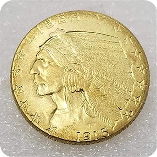 Изискан монети Американската Златна Монета 1915 г.- £ 5 Златни Индийски Други Монети Възпоменателна Монета