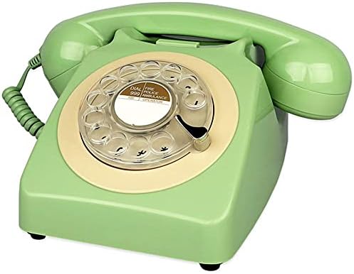 Ретро Телефон, Американски Ретро Телефон Ретро Антикварен Стационарен Телефон Стационарен Телефон С Въртящ се Циферблат е Ръчна Мелодия на Звънене Офис Начало Жъ?