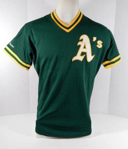 В края на 1980-те Oakland Athletics 57 В играта е Използвана Зелена Риза За Тренировка Отбивания DP04747 В играта,
