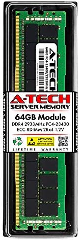 A-Tech 64 GB памет за Dell PowerEdge R840 - DDR4 2933 Mhz PC4-23400 ECC Регистриран RDIMM 2Rx4 1.2 V - Модул за обновяване на