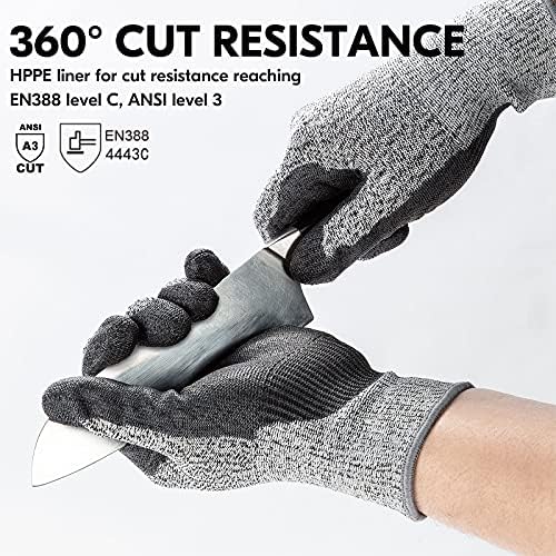 Вго... 1 Чифт ръкавици ANSI A3, устойчиви на гумата, сертифицирани по стандарт EN388 Ръкавици за защита на ръцете