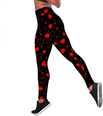 Гамаши за жени с висока талия тренировка гамаши йога трика спортни тренировки йога панталони бягане чорапогащник любов Сърцето печат