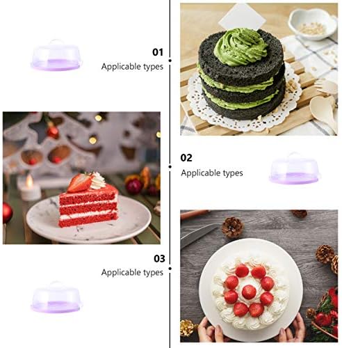 Hemoton Window Cupcake Case Пластмасов Контейнер за Торта с Прозрачна Куполна Капак 10-Инчови Кутии за Съхранение на