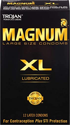 Специални Латексови Презервативи Trojan Magnum XL Със смазка по 12 броя Всяка