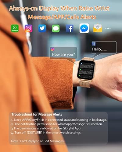 Смарт часовник с функция за отговор на повикване /набиране, Умен часовник с голям циферблат 1,82 инча за Android, Съвместими с iPhone, фитнес тракер стъпки с функция за просл