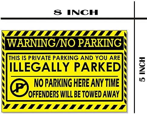 Забележка: Етикети с информация за нарушение на правилата за паркиране, предупреждение за незаконно паркиране на големи