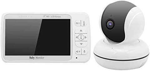 Детектор 100 240V5in следи бебето 720P HD Цветно Видео 2-лентов Домофон Температурата на нощното гледане (американски