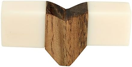 Обков за талисмани 2-3/4 инча (70 мм), Переключающая Дръжка от бяла и светло кафява смола и дървесина, дръжки