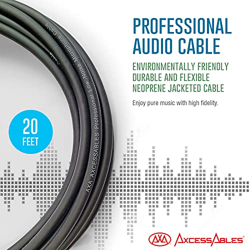 10 комплекта от 20-футови XLR-кабели от AxcessAbles | на Малкия бизнес в САЩ | Микрофон кабел XLR за мъже и