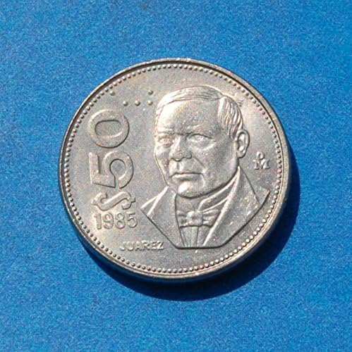 Монета от 1985 г., на 50 песос Мексико