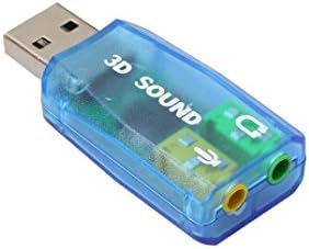 Аудиоадаптер за външна звукова карта Tuscom 5.1 Channel USB, щепсела и да играе, Драйвери за Windows, Mac, Linux Не са необходими,