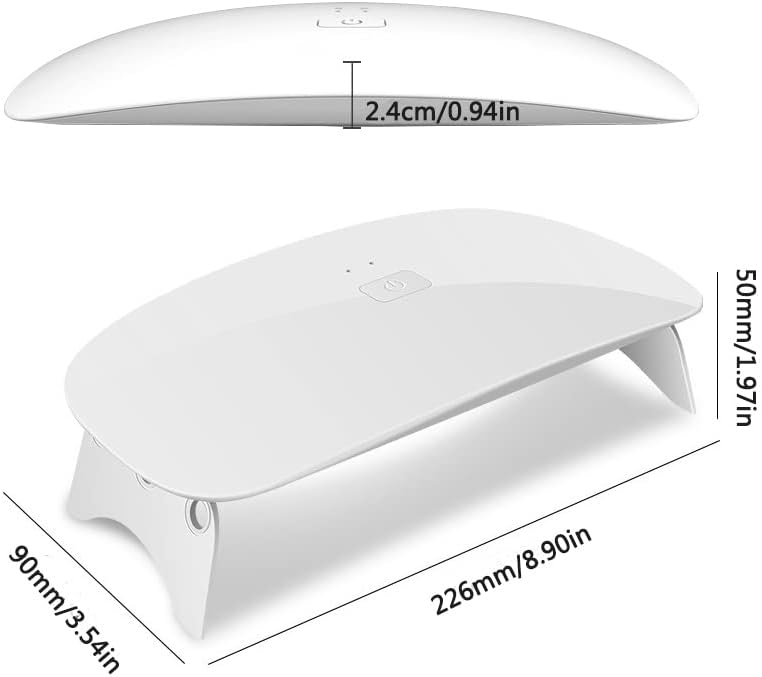 Bovmics UV Led Лампа за Лак за нокти, Преносима 24 W USB Полигелевая Сушилня за Нокти с 15 Топки, Сгъваема Лампа За Втвърдяване