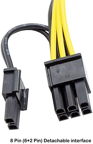 Захранващ кабел графичен процесор видео карта YiKaiEn с 6-пинов конектор към 8-номера за контакт конектора (8.6