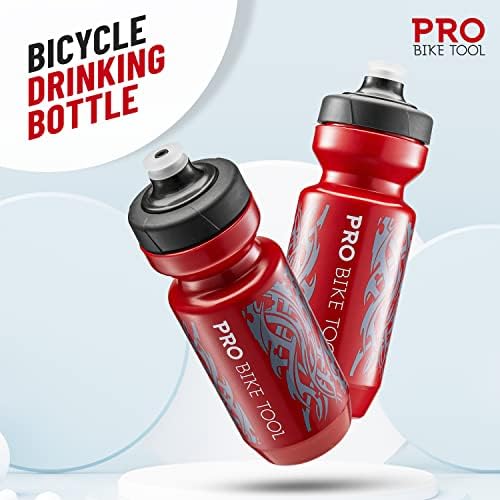 Велосипедна бутилка за вода PRO BIKE TOOL 550 мл 19 грама - за фитнес и колоездене - Мек силиконов мундщук – Клапан бърз поток
