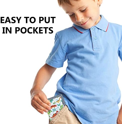 Трикуспидалната RFID чантата си Sundee, Нов Детски Cartoony портфейл, предназначени за момчетата - Бяло Динозавър