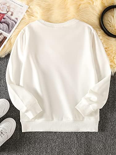Модни блузи и жилетки за момичета, Hoody с участието на букви за момичета (Цвят: бял, размер: 8Y)