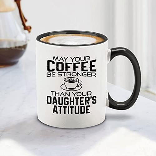 shop4ever® Нека кафето ще бъде по-силна, отколкото отношението на вашата дъщеря Керамични Кафеена Чаша-Подарък