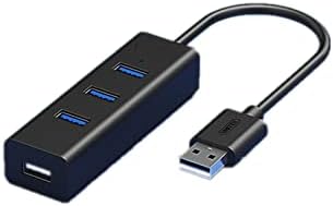 4-Портов хъб USB 3.0, сплитер от ABS-пластмаса, с led индикатор за работа, скорост на трансфер на 5 Gbit /s, съвместим с основните електронни устройства USB