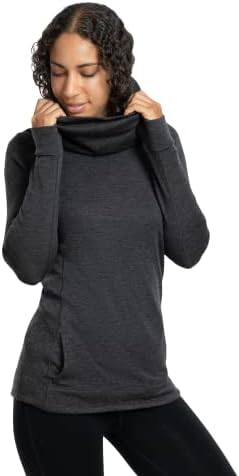 Вълнена Облекло Женски Пуловер С качулка от мериносова вълна - Средно тегло - Впитывающий Влагата, Дишаща, Без мирис