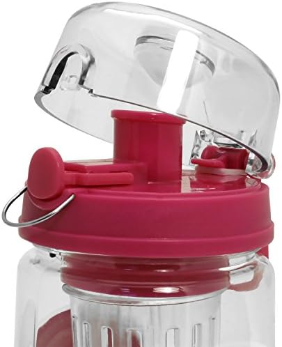 Бутилка за вода CampTeck обем 1 литър на 1000 мл за заваряване на плодове (от Тританового пластмаса, не съдържат BPA) с Херметически Капак + Заключване и дръжка за носене